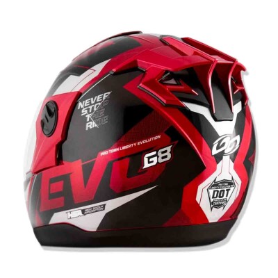 CAPACETE EVOLUTION G8 EVO BRILHANTE TAM 62 VERMELHO